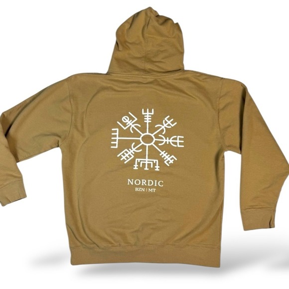 Other - Bozeman Montana Nordic Men's Tan Hoodie Size Medium